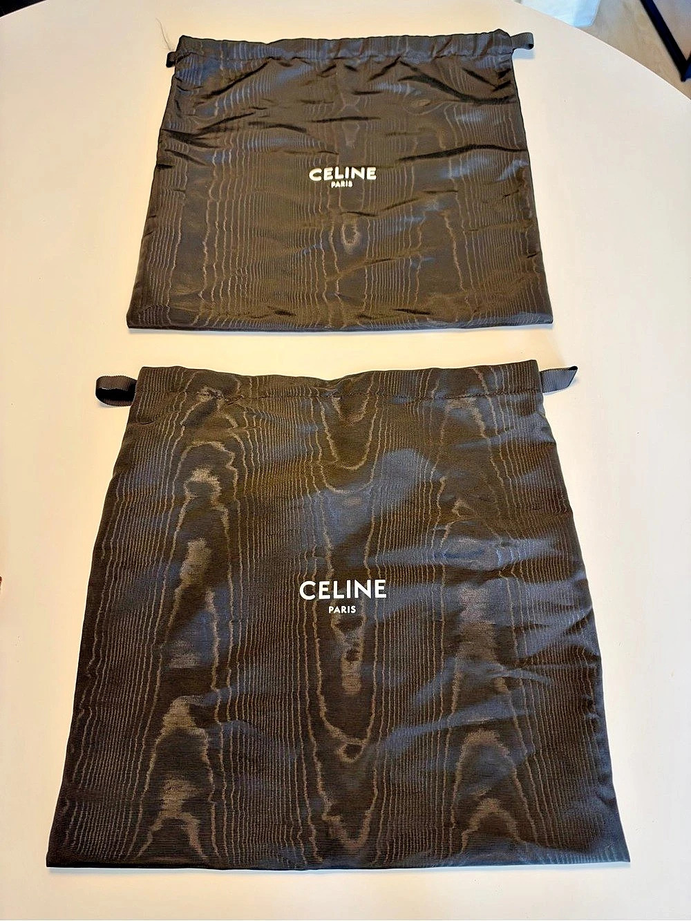 Celine Black Travel Pouches Set of 2